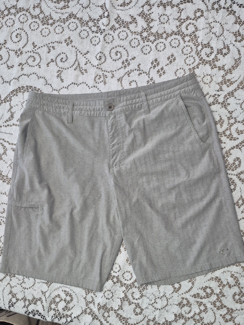 O'Neill Men's Light Gray Flat Front Casual Shorts